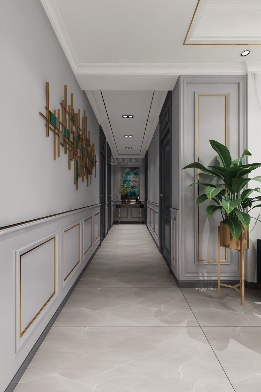 宮園學(xué)府四居室148平米現代美式風格走廊 宮園學(xué)府四居室148平米現代美式風格走廊