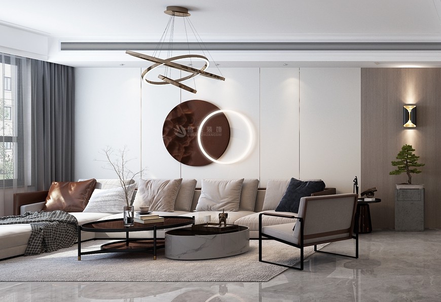 陽光城plus複式180平米現代簡約風格沙發背景 陽光城plus複式180平米現代簡約風格沙發背景