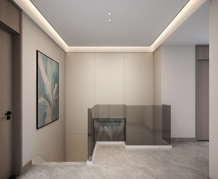 陽光城plus複式180平米現代簡約風格樓梯間