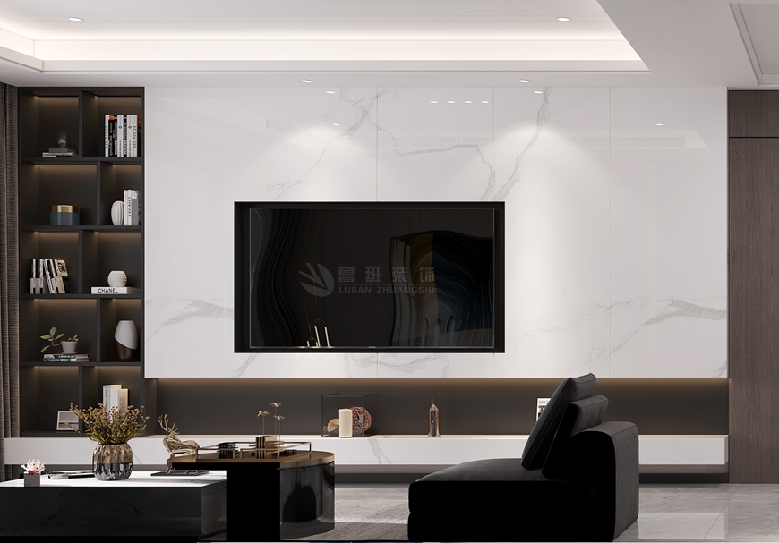 天創雲墅四居室176平米新(xīn)中(zhōng)式風格電(diàn)視背景牆