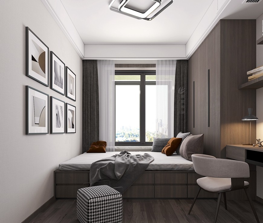 天創雲墅四居室176平米新(xīn)中(zhōng)式風格客卧