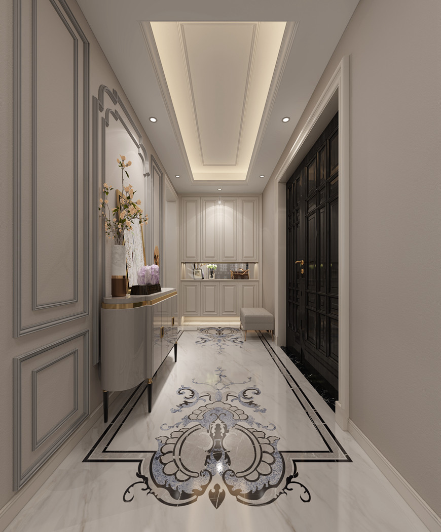 普華淺水灣五居室180平米簡歐風格過道