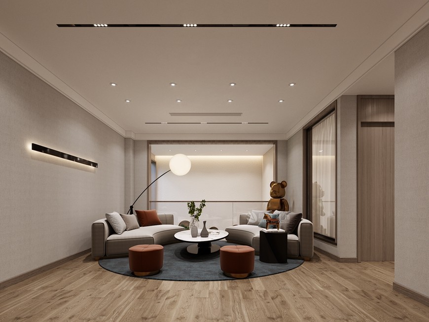 華清學(xué)府城底躍300平米現代簡約風格影音室