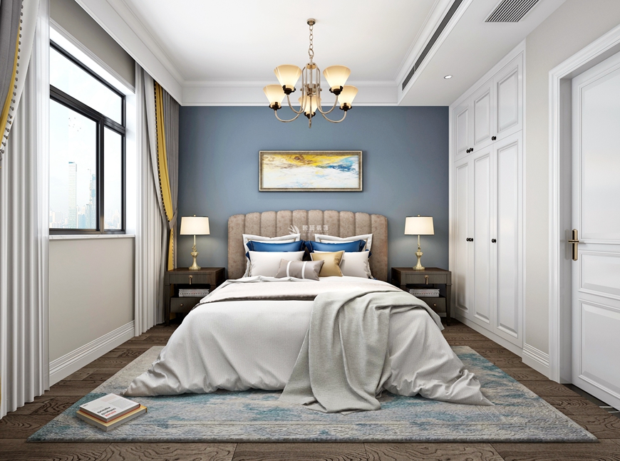 魯班裝(zhuāng)飾出品金水灣四居室160平米現代美式設計王盟主筆(bǐ)設計——兒童房設計效果圖